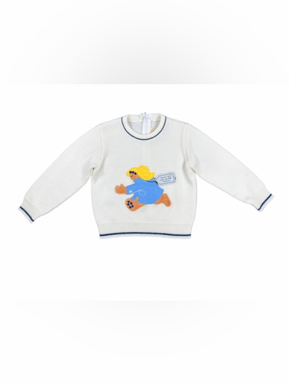 LITTLE WORLD Vintage Paddington Bear Appliqué Sweater - 4T (Fits like 3T)